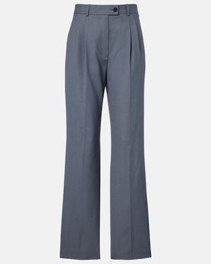 The Row Ragnar Virgin Wool Wide-Leg Pants - Blue