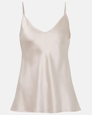 JOSEPH Clea Silk Tank Top - White