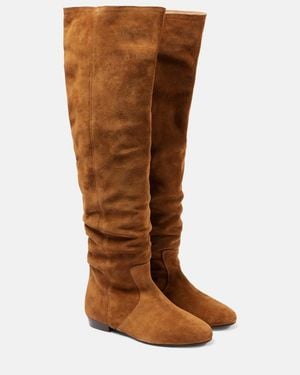 Isabel Marant Solya Suede Knee-High Boots - Brown