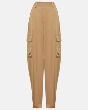 JOSEPH Treveris High-Rise Tapered Trousers - Natural
