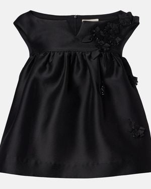 ShuShu/Tong Floral-Applique Top - Black