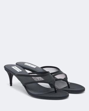 Alaïa Zehensandalen Aus Mesh - Schwarz