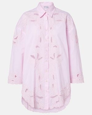 Juliet Dunn Oversized Cotton Top - Pink