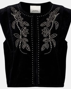 Isabel Marant Poppy Embellished Vest - Black