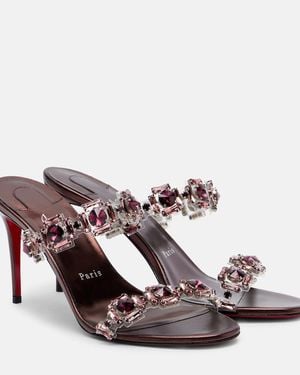 Christian Louboutin Just Jewel Embellished Sandals - Pink
