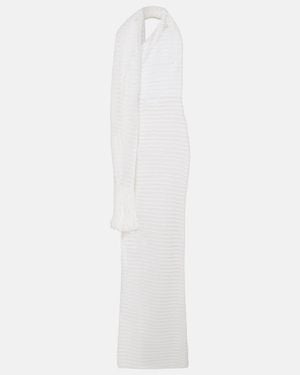 Alaïa Scarf-Detail Maxi Dress - White