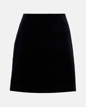 Blazé Milano Coci Cotton Velvet Miniskirt - Black