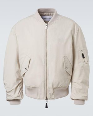 Givenchy Stamp Cotton-Blend Bomber Jacket - White