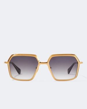 Jacques Marie Mage Ugo Rectangular Sunglasses - Brown