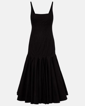 Jacquemus Agave Cotton Poplin Midi Dress - Black