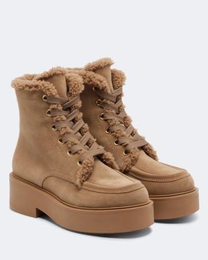 Gianvito Rossi Schnuerstiefel Kiso Mit Shearling - Braun