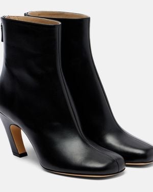 Le Monde Beryl Leather Ankle Boots - Black