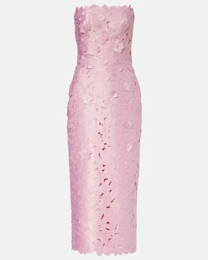 Costarellos Astelle Guipure Lace Cocktail Dress - Pink