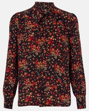 Gucci Schluppenbluse Aus Seide - Rot