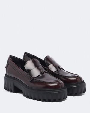 Hogan Sneakers H641 Aus Veloursleder Mit Leder - Schwarz