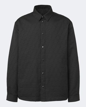 Fendi Ff Zucca Jacquard Overshirt - Black