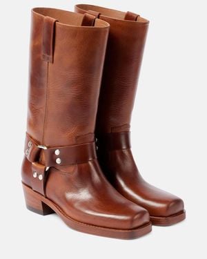 Paris Texas Roxy 45 Leather Biker Boots - Brown