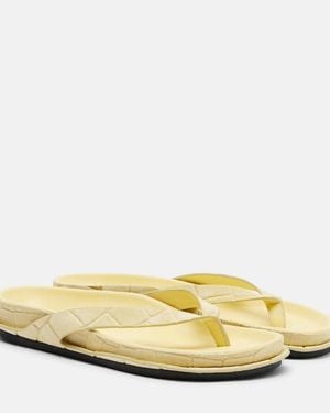 Jacquemus Tatanes Suede Thong Sandals - Yellow