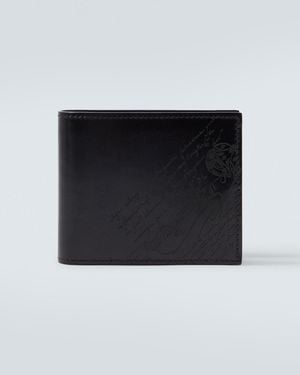 Berluti Makore Scritto Leather Bifold Wallet - Black