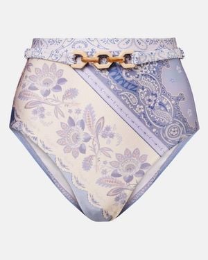 Zimmermann Braga De Bikini Lucky De Tiro Alto - Morado