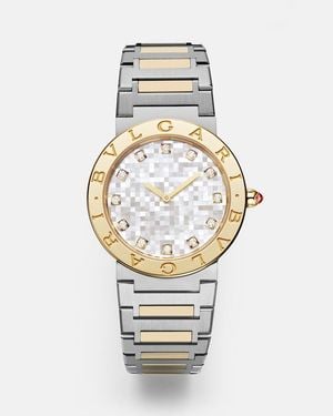BVLGARI 18Kt And Steel Watch With Diamonds - Metallic