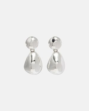 Phoebe Philo Pebble Sterling Earrings - White