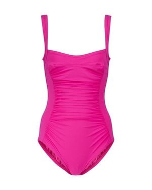 Karla Colletto Basics Ruched Swimsuit - Pink