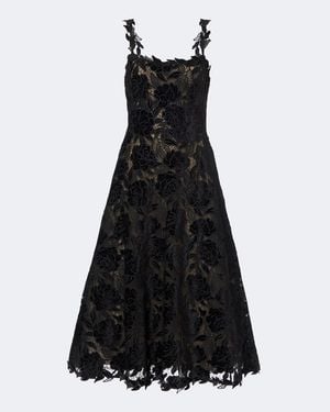 Carolina Herrera Guipure Lace Cocktail Dress - Black