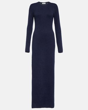 Gabriela Hearst Brogan Cashmere And Silk Maxi Dress - Blue