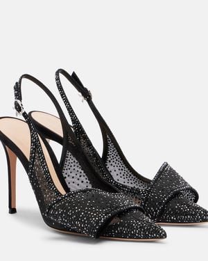 Gianvito Rossi Slingback-Pumps Crystal Mit Kristallen - Schwarz