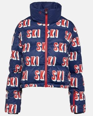 Perfect Moment Nevada Printed Down-Paneled Ski Jacket - Blue