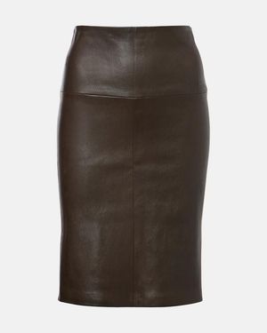 Stouls Falda Midi Gin De Piel - Verde