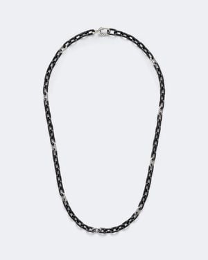 David Yurman Halskette Dy Madison Aus Titan Und Sterlingsilber - Blau