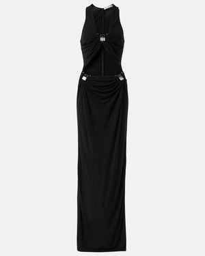 Christopher Esber Duo Bezel Quartz Jersey Maxi Dress - Black