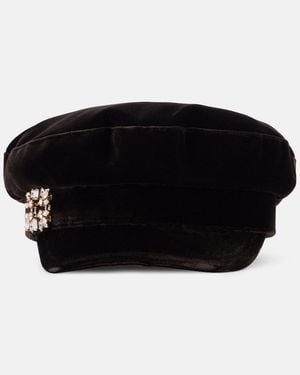 Roger Vivier Schiebermuetze Aus Samt - Schwarz