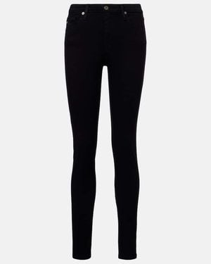 AG Jeans Prima Mid-Rise Skinny Jeans - Black