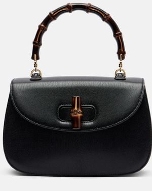Gucci Henkeltasche Bamboo 1947 Medium Aus Leder - Schwarz