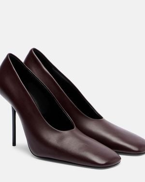 Victoria Beckham 100 Leather Court Shoes - Brown