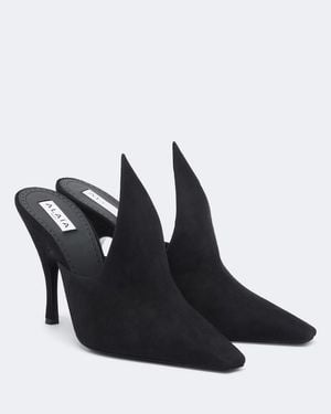 Alaïa Mules Aus Veloursleder - Schwarz