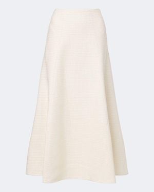 Roland Mouret Boucle Midi Skirt - White
