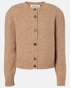Rohe Cardigan Aus Wolle - Braun