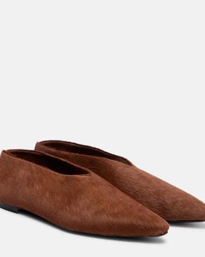 A.Emery Lima Calf Hair Flats - Brown