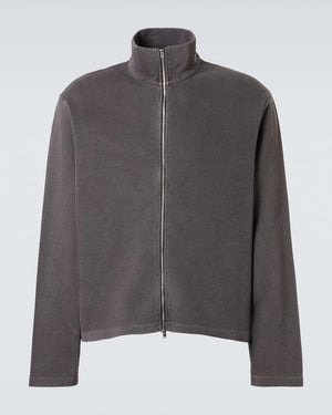 Our Legacy Shrunken Cotton Zip-Up Sweatshirt - Grey