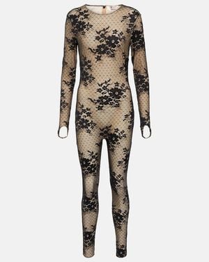 Wolford X N21 Pattie Lace-paneled Jumpsuit - Multicolour