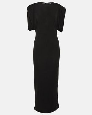 Wardrobe NYC Ruched Jersey Midi Dress - Black