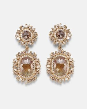 Suzanne Kalan Ohrringe Doublet Aus 18Kt Gelbgold Mit Diamanten - Mettallic