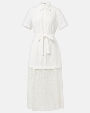 Jonathan Simkhai Jenner Poplin And Lace Shirt Dress - White