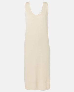 The Row Garfield Silk Midi Dress - White