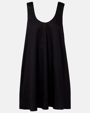 Leset Yoko Cotton Poplin Minidress - Black