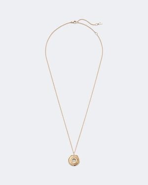 Piaget Collier Possession Decor Palace En Or Rose 18 Ct Et Diamants - Blanc